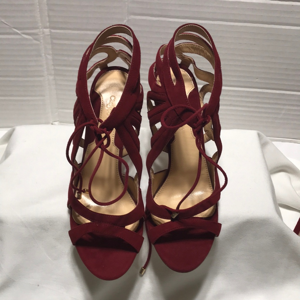Chelsea Paris Suede Leather Heels With Leather Sole. Made In Italy. Nwot